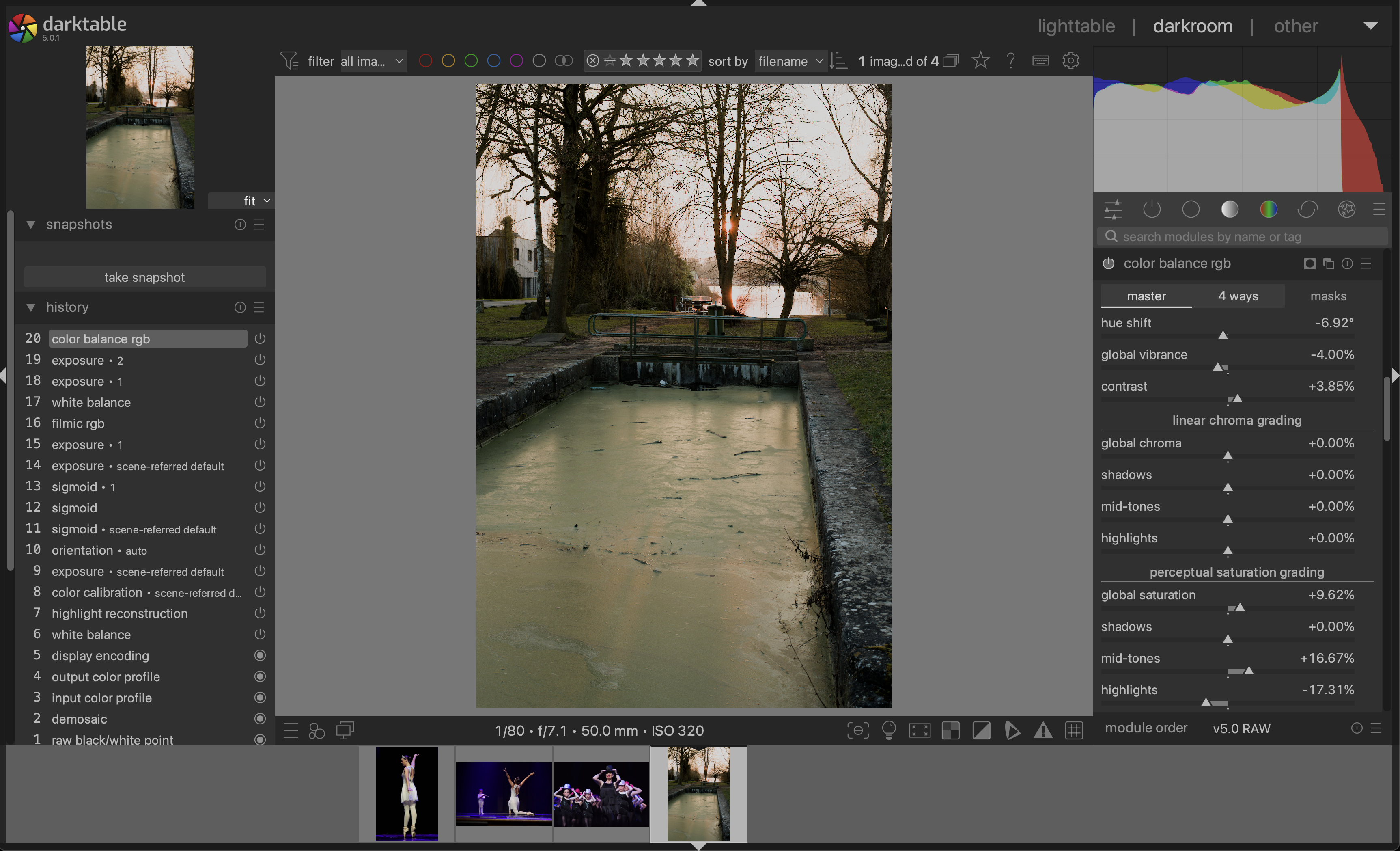 Darktable - Module Développement